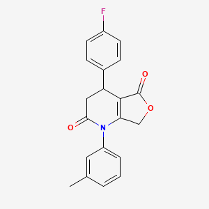 molecular formula C20H16FNO3 B4520277 4-(4-fluorophenyl)-1-(3-methylphenyl)-4,7-dihydrofuro[3,4-b]pyridine-2,5(1H,3H)-dione 