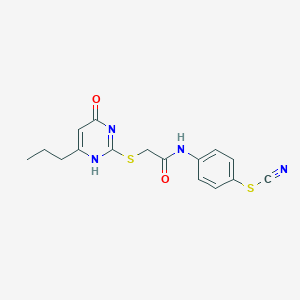 4-({[(4-Hydroxy-6-propyl-2-pyrimidinyl)sulfanyl]acetyl}amino)phenyl thiocyanate