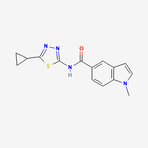 molecular formula C15H14N4OS B4520297 N-(5-cyclopropyl-1,3,4-thiadiazol-2-yl)-1-methyl-1H-indole-5-carboxamide 