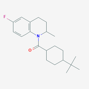molecular formula C21H30FNO B452030 (4-tert-butylcyclohexyl)(6-fluoro-2-methyl-3,4-dihydroquinolin-1(2H)-yl)methanone 