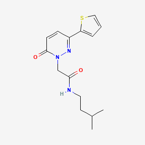 molecular formula C15H19N3O2S B4520312 N~1~-isopentyl-2-[6-oxo-3-(2-thienyl)-1(6H)-pyridazinyl]acetamide 