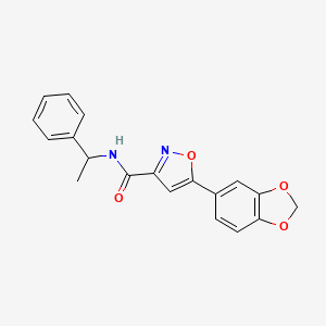 5-(1,3-benzodioxol-5-yl)-N-(1-phenylethyl)-3-isoxazolecarboxamide