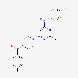 6-[4-(4-fluorobenzoyl)piperazin-1-yl]-2-methyl-N-(4-methylphenyl)pyrimidin-4-amine