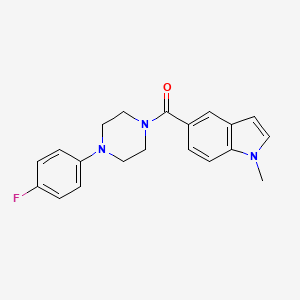 molecular formula C20H20FN3O B4520350 [4-(4-fluorophenyl)piperazin-1-yl](1-methyl-1H-indol-5-yl)methanone 