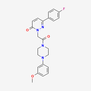 molecular formula C23H23FN4O3 B4520366 3(2H)-Pyridazinone, 6-(4-fluorophenyl)-2-[2-[4-(3-methoxyphenyl)-1-piperazinyl]-2-oxoethyl]- CAS No. 1232801-52-3