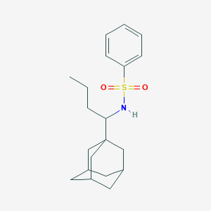 molecular formula C20H29NO2S B452037 N-[1-(1-adamantyl)butyl]benzenesulfonamide 