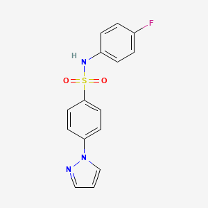 N-(4-fluorophenyl)-4-(1H-pyrazol-1-yl)benzenesulfonamide