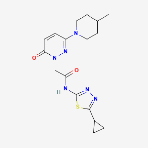 N-[(2E)-5-cyclopropyl-1,3,4-thiadiazol-2(3H)-ylidene]-2-[3-(4-methylpiperidin-1-yl)-6-oxopyridazin-1(6H)-yl]acetamide