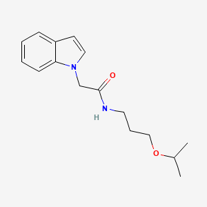 2-(1H-indol-1-yl)-N-[3-(propan-2-yloxy)propyl]acetamide