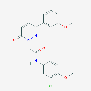 molecular formula C20H18ClN3O4 B4520433 N-(3-chloro-4-methoxyphenyl)-2-(3-(3-methoxyphenyl)-6-oxopyridazin-1(6H)-yl)acetamide 