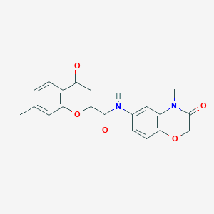 7,8-dimethyl-N-(4-methyl-3-oxo-3,4-dihydro-2H-1,4-benzoxazin-6-yl)-4-oxo-4H-chromene-2-carboxamide