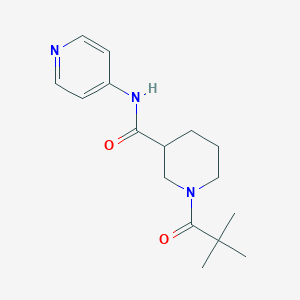 molecular formula C16H23N3O2 B4520444 1-(2,2-dimethylpropanoyl)-N-(pyridin-4-yl)piperidine-3-carboxamide 