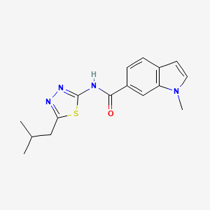 1-methyl-N-[(2E)-5-(2-methylpropyl)-1,3,4-thiadiazol-2(3H)-ylidene]-1H-indole-6-carboxamide