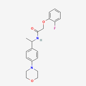 2-(2-fluorophenoxy)-N-{1-[4-(4-morpholinyl)phenyl]ethyl}acetamide