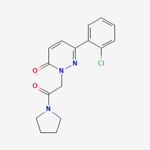 6-(2-chlorophenyl)-2-[2-oxo-2-(1-pyrrolidinyl)ethyl]-3(2H)-pyridazinone