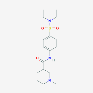 N-{4-[(diethylamino)sulfonyl]phenyl}-1-methyl-3-piperidinecarboxamide