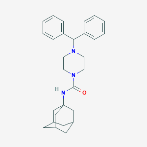 N-(1-adamantyl)-4-benzhydryl-1-piperazinecarboxamide