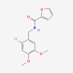 molecular formula C14H14ClNO4 B4520484 N-(2-chloro-4,5-dimethoxybenzyl)-2-furamide 