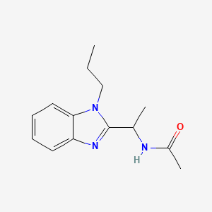 molecular formula C14H19N3O B4520507 N-[1-(1-PROPYL-1H-1,3-BENZODIAZOL-2-YL)ETHYL]ACETAMIDE 