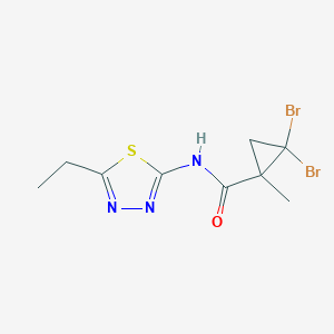 molecular formula C9H11Br2N3OS B452051 2,2-dibromo-N-(5-ethyl-1,3,4-thiadiazol-2-yl)-1-methylcyclopropanecarboxamide 