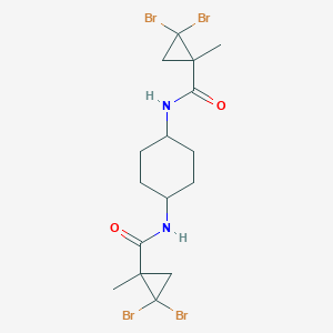 molecular formula C16H22Br4N2O2 B452052 2,2-dibromo-N-(4-{[(2,2-dibromo-1-methylcyclopropyl)carbonyl]amino}cyclohexyl)-1-methylcyclopropanecarboxamide 