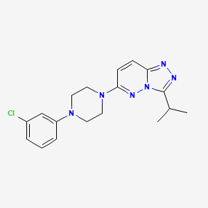 molecular formula C18H21ClN6 B4520527 6-[4-(3-Chlorophenyl)piperazin-1-yl]-3-(propan-2-yl)[1,2,4]triazolo[4,3-b]pyridazine 