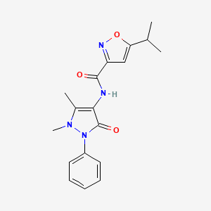 molecular formula C18H20N4O3 B4520533 N-(1,5-dimethyl-3-oxo-2-phenyl-2,3-dihydro-1H-pyrazol-4-yl)-5-isopropyl-3-isoxazolecarboxamide 