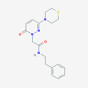 2-[6-oxo-3-(thiomorpholin-4-yl)pyridazin-1(6H)-yl]-N-(2-phenylethyl)acetamide