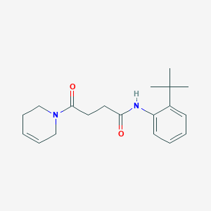 molecular formula C19H26N2O2 B4520558 N-(2-tert-butylphenyl)-4-(3,6-dihydropyridin-1(2H)-yl)-4-oxobutanamide 