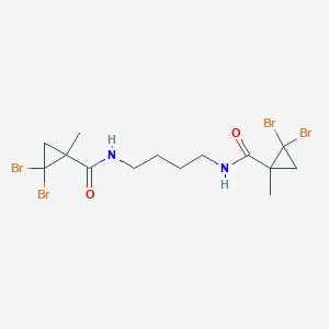 molecular formula C14H20Br4N2O2 B452059 2,2-dibromo-N-(4-{[(2,2-dibromo-1-methylcyclopropyl)carbonyl]amino}butyl)-1-methylcyclopropanecarboxamide 