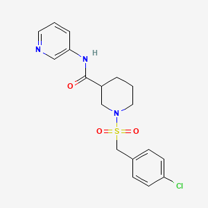 1-[(4-chlorobenzyl)sulfonyl]-N-3-pyridinyl-3-piperidinecarboxamide