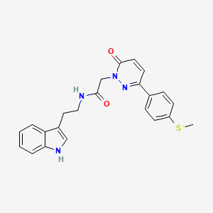 molecular formula C23H22N4O2S B4520602 N-[2-(1H-indol-3-yl)ethyl]-2-{3-[4-(methylsulfanyl)phenyl]-6-oxopyridazin-1(6H)-yl}acetamide 