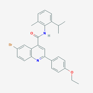 molecular formula C28H27BrN2O2 B452062 6-bromo-2-(4-ethoxyphenyl)-N-(2-isopropyl-6-methylphenyl)-4-quinolinecarboxamide 