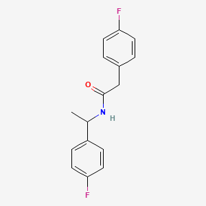 2-(4-fluorophenyl)-N-[1-(4-fluorophenyl)ethyl]acetamide