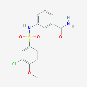 3-{[(3-chloro-4-methoxyphenyl)sulfonyl]amino}benzamide