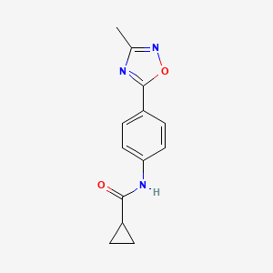 N-[4-(3-methyl-1,2,4-oxadiazol-5-yl)phenyl]cyclopropanecarboxamide