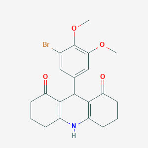 9-(3-bromo-4,5-dimethoxyphenyl)-3,4,6,7,9,10-hexahydroacridine-1,8(2H,5H)-dione