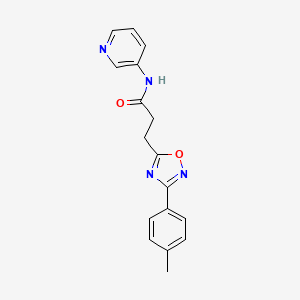 molecular formula C17H16N4O2 B4520661 3-[3-(4-methylphenyl)-1,2,4-oxadiazol-5-yl]-N-(pyridin-3-yl)propanamide 