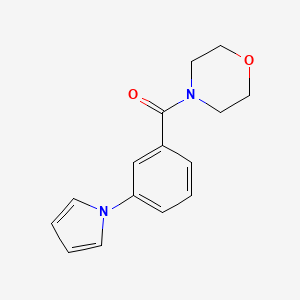 molecular formula C15H16N2O2 B4520663 morpholin-4-yl[3-(1H-pyrrol-1-yl)phenyl]methanone 