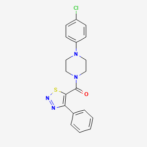 [4-(4-Chlorophenyl)piperazin-1-yl](4-phenyl-1,2,3-thiadiazol-5-yl)methanone