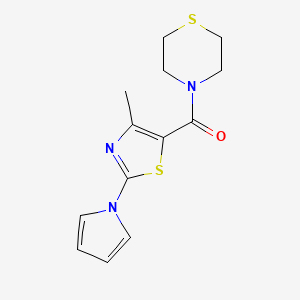 (4-methyl-2-(1H-pyrrol-1-yl)thiazol-5-yl)(thiomorpholino)methanone