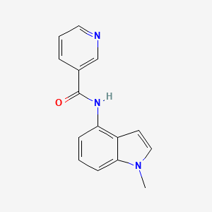 molecular formula C15H13N3O B4520701 N-(1-methyl-1H-indol-4-yl)nicotinamide 