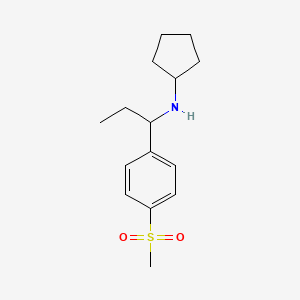 molecular formula C15H23NO2S B4520708 N-{1-[4-(methylsulfonyl)phenyl]propyl}cyclopentanamine 