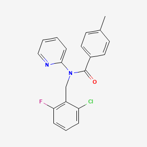 N-[(2-CHLORO-6-FLUOROPHENYL)METHYL]-4-METHYL-N-(PYRIDIN-2-YL)BENZAMIDE