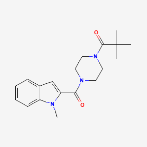 2,2-dimethyl-1-{4-[(1-methyl-1H-indol-2-yl)carbonyl]piperazin-1-yl}propan-1-one