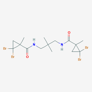 molecular formula C15H22Br4N2O2 B452075 2,2-dibromo-N-(3-{[(2,2-dibromo-1-methylcyclopropyl)carbonyl]amino}-2,2-dimethylpropyl)-1-methylcyclopropanecarboxamide 