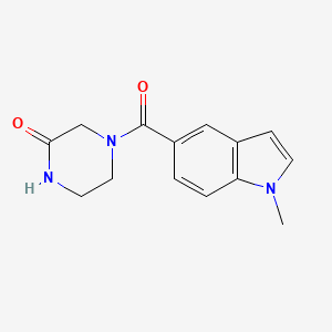 molecular formula C14H15N3O2 B4520759 4-[(1-methyl-1H-indol-5-yl)carbonyl]piperazin-2-one 