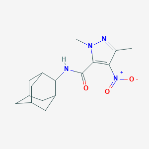 molecular formula C16H22N4O3 B452077 N-(2-adamantyl)-4-nitro-1,3-dimethyl-1H-pyrazole-5-carboxamide 