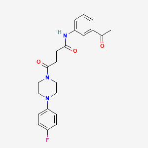 N-(3-acetylphenyl)-4-[4-(4-fluorophenyl)piperazino]-4-oxobutanamide