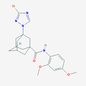 3-(3-bromo-1H-1,2,4-triazol-1-yl)-N-(2,4-dimethoxyphenyl)-1-adamantanecarboxamide